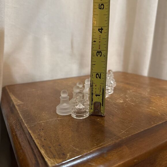 16 pcs. Glass‎ Pawn Replacement Chess Pieces 8 Frosted & 8 Clear Glass - Picture 4 of 6
